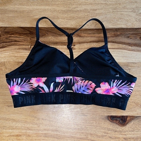 PINK Victoria’s Secret Swim To Gym Ultimate Lightly Lined Floral Sports Bra - Picture 4 of 6